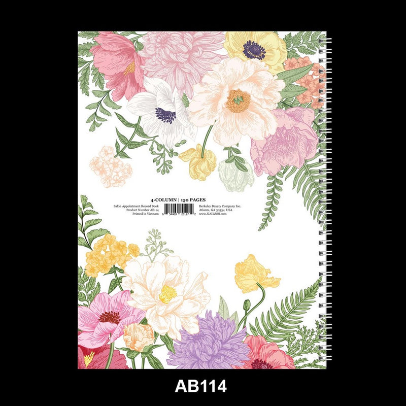 Salon Appointment Book 4-Column 150 Pages AB114