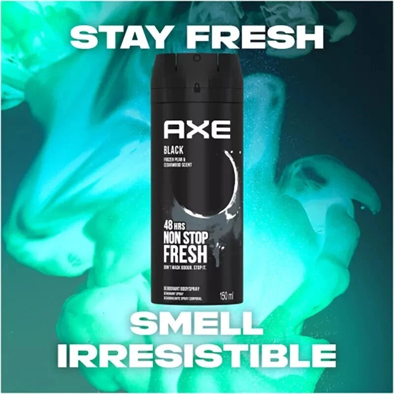 AXE - Black 48-Hour Fresh Deodorant Spray Fragrance for Men 150 mL (3 Pack)