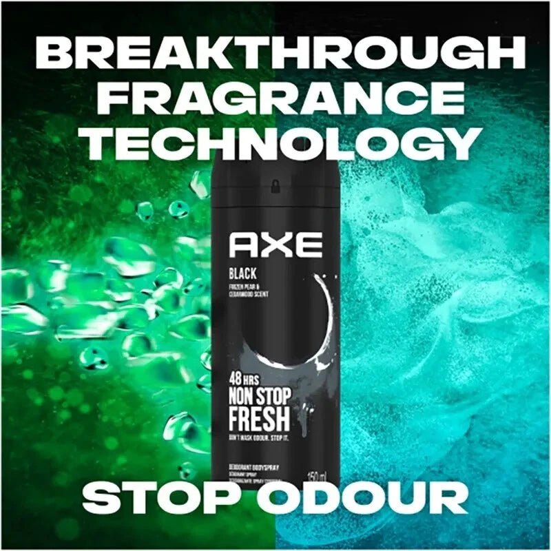 AXE - Black 48-Hour Fresh Deodorant Spray Fragrance for Men 150 mL (3 Pack)