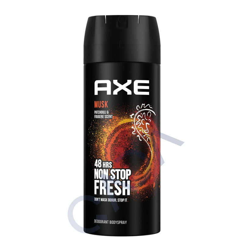 AXE - Musk 48-Hour Fresh Deodorant Body Spray Fragrance for Men 150 mL (3 Pack)