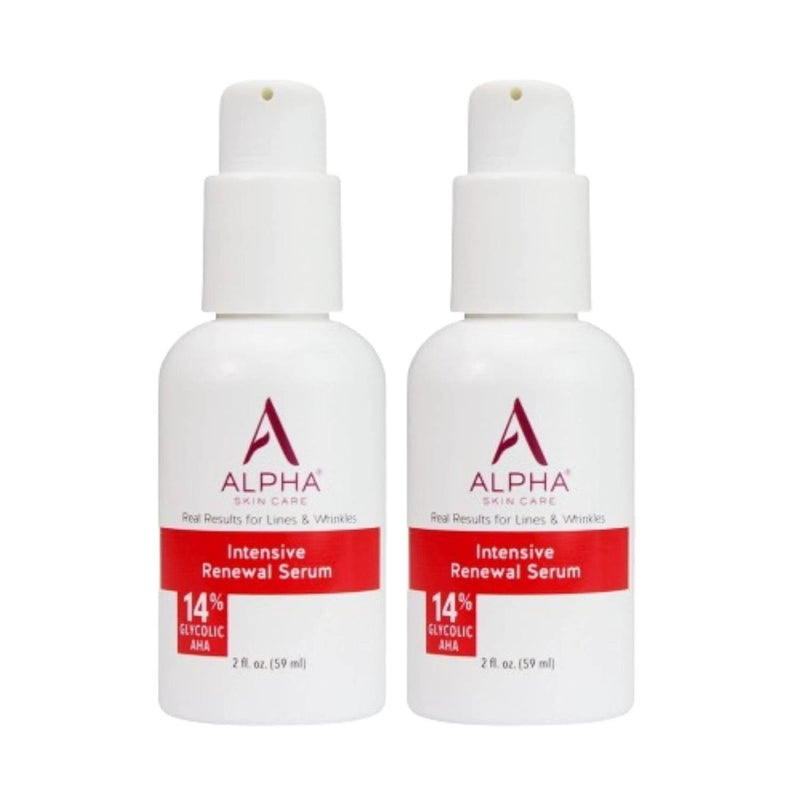 Alpha Skin Care Renewal Serum Concentrated with 14% Glycolic AHA 2oz (2 pack)