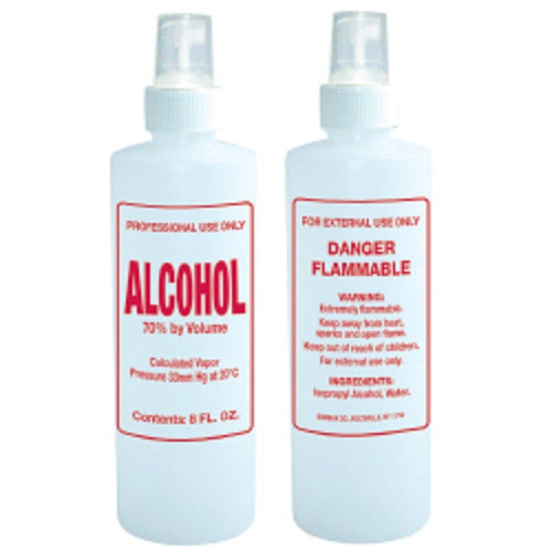 *Empty Bottle* B113 Plastic Imprinted Alcohol Spray Head Bottle 8oz (2 Pack)