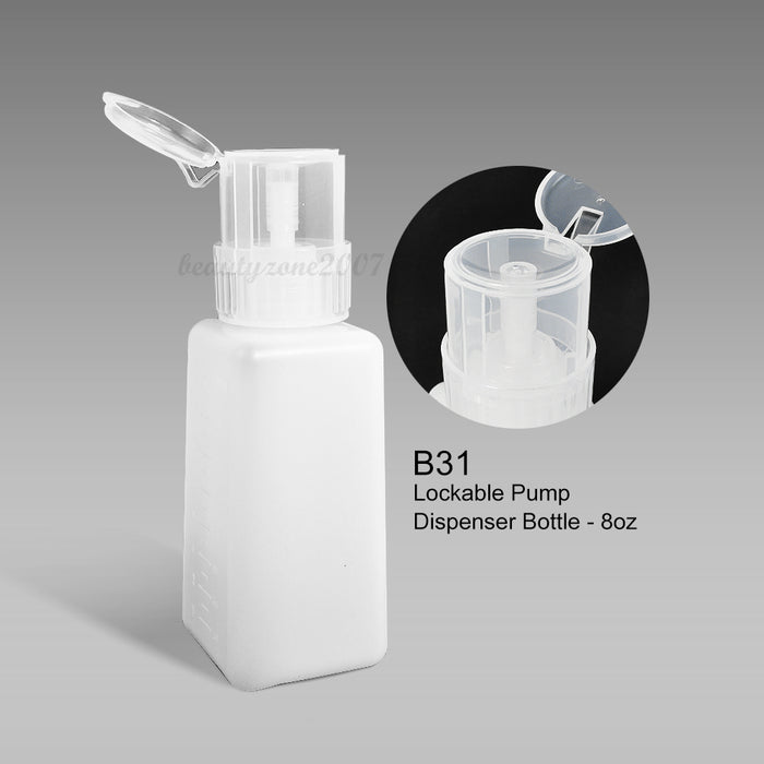 Soft n Style - B31 Lockable Pump Acetone Dispenser Bottle 8 oz