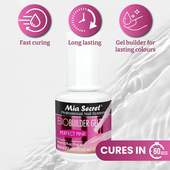 Mia Secret - Bio Builder Gel - 0.5 oz (Perfect Pink)