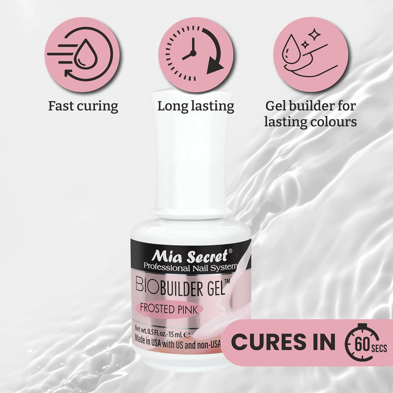 Mia Secret - Bio Builder Gel - Frosted Pink 0.5 oz