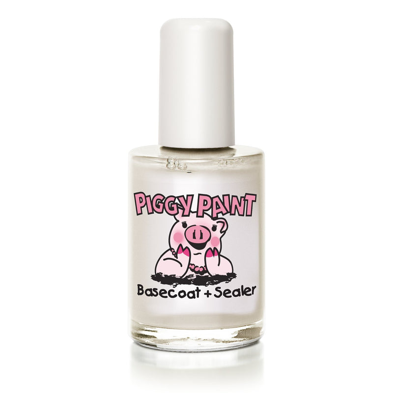 Piggy Paint 100% Non-toxic Girls Nail Polish - Clear Base Coat + Sealer