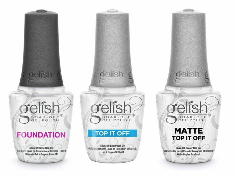 Esmalte de uñas en gel Gelish - Base + Top It Off + Top Mate 0.5 fl oz