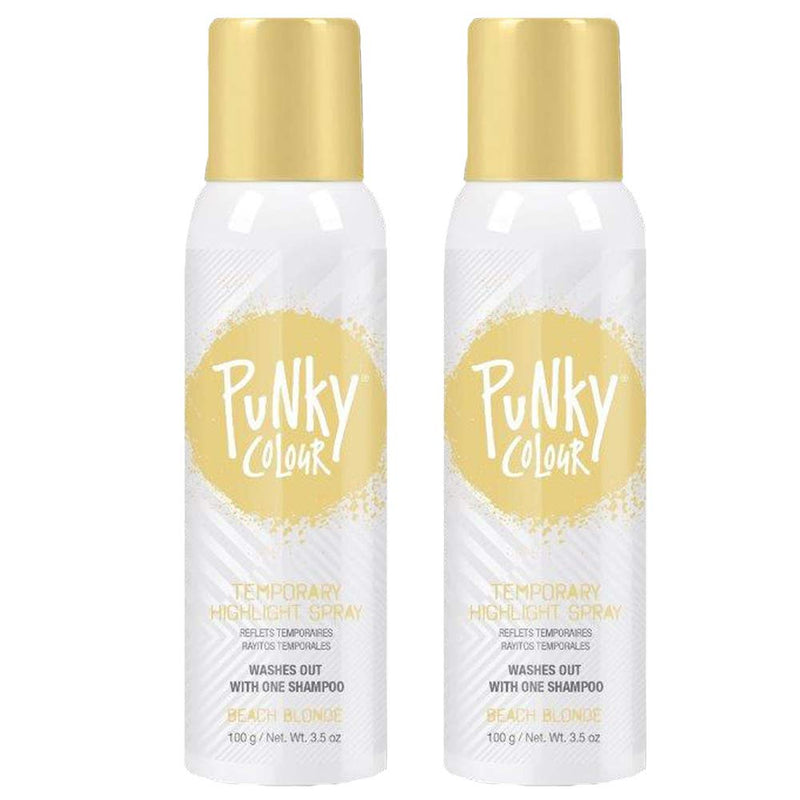 Punky Colour - Spray temporal para mechas - Rubio playa 100 ml (paquete de 3)