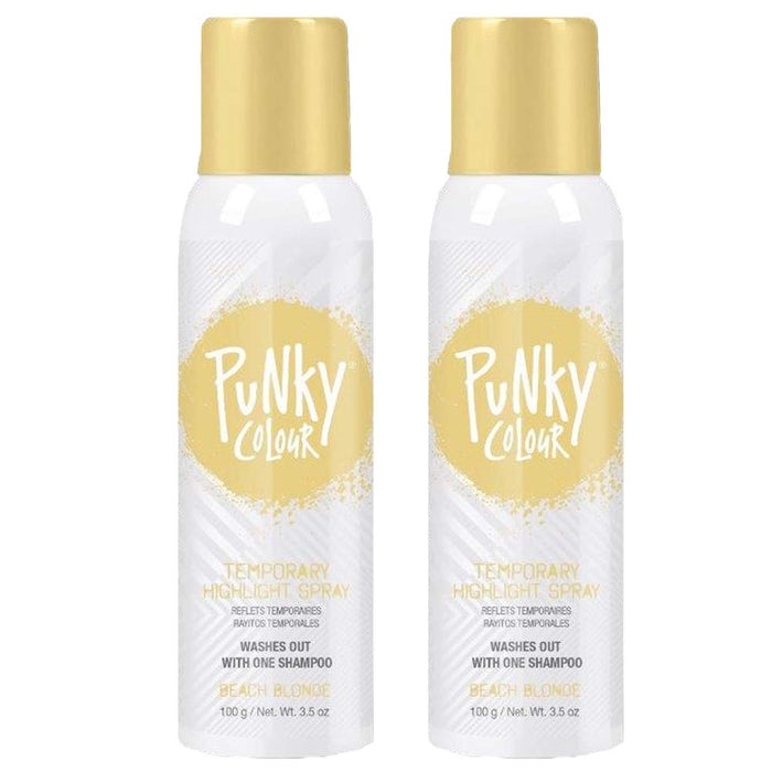 Punky Colour - Temporary Hair Highlight Spray - Beach Blonde 3.5 oz (2 Pack)