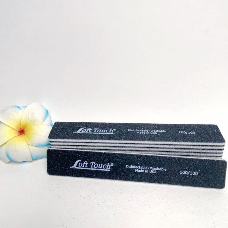 Soft Touch Nail File - Jumbo Square 100/100 (10 Pcs)