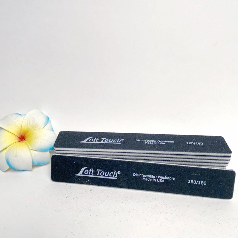 Soft Touch Nail File - Jumbo Square 180/180 (10 Pcs)