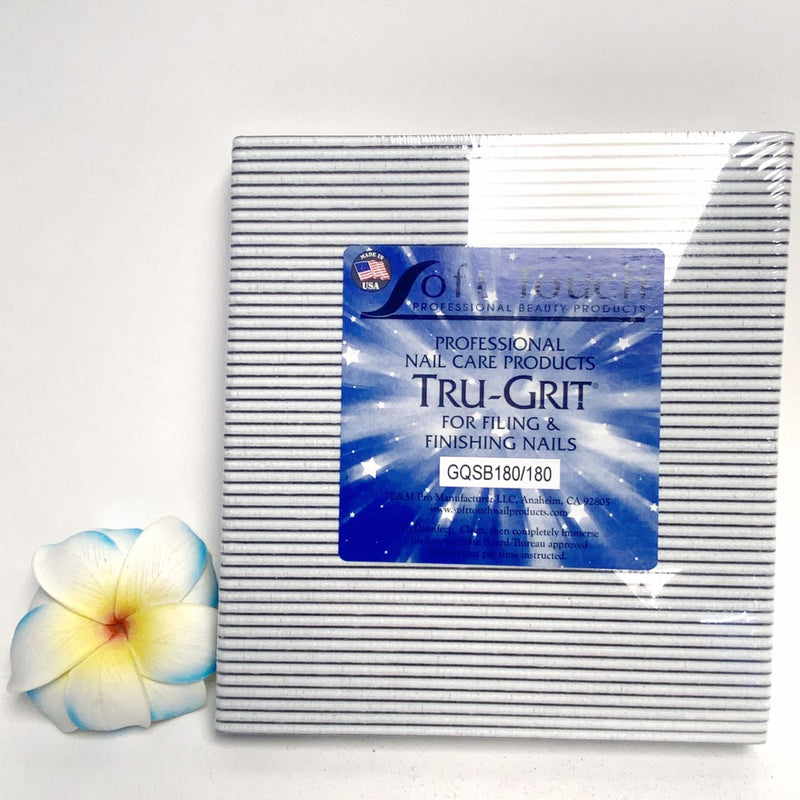 Soft Touch Nail File - Square 180/180 (50 Pcs)