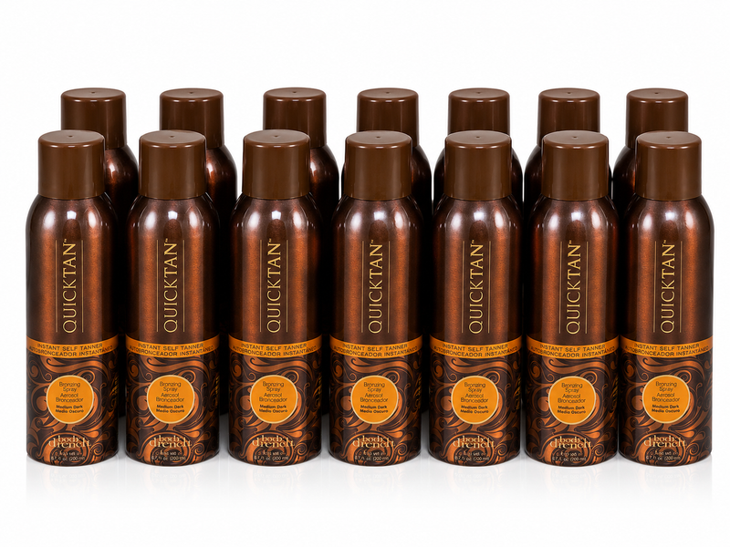 Body Drench - Spray bronceador de acción rápida, tono medio/oscuro, 177 ml (paquete de 12)