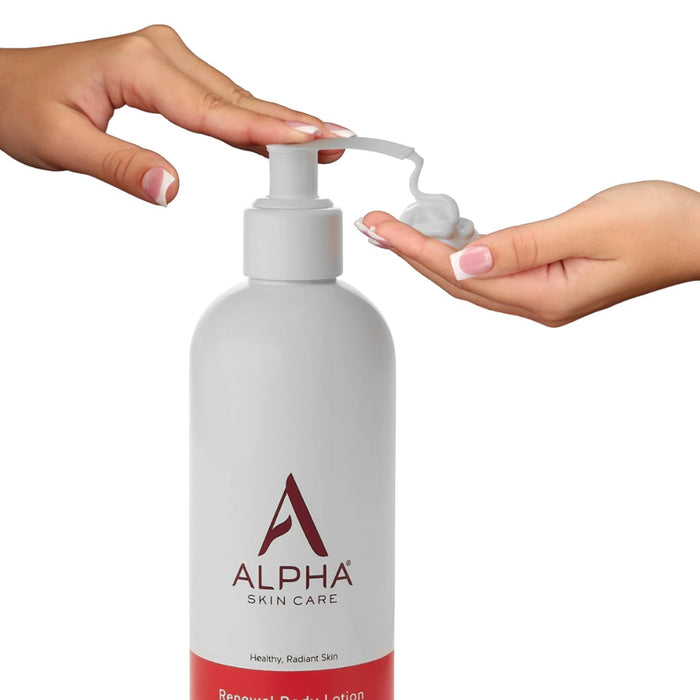 Alpha - Skin Care Renewal Body Lotion, 12% Glycolic AHA, 12oz (2 Pack)