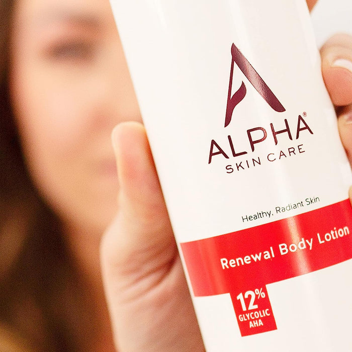 Alpha - Skin Care Renewal Body Lotion, 12% Glycolic AHA, 12oz (2 Pack)