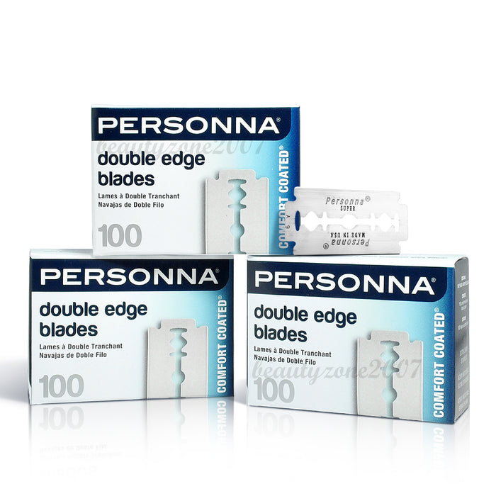 Personna DE Double Edge Razor Blades 100 Count (3 Pack)