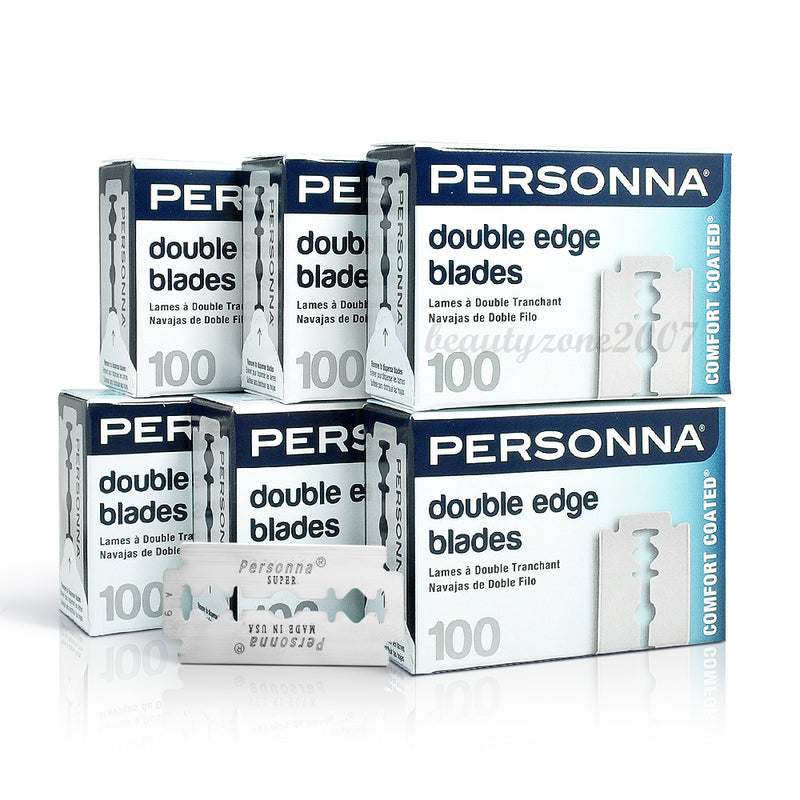 Personna - DE Double Edge Razor Blades 100 Count (6 Pack)