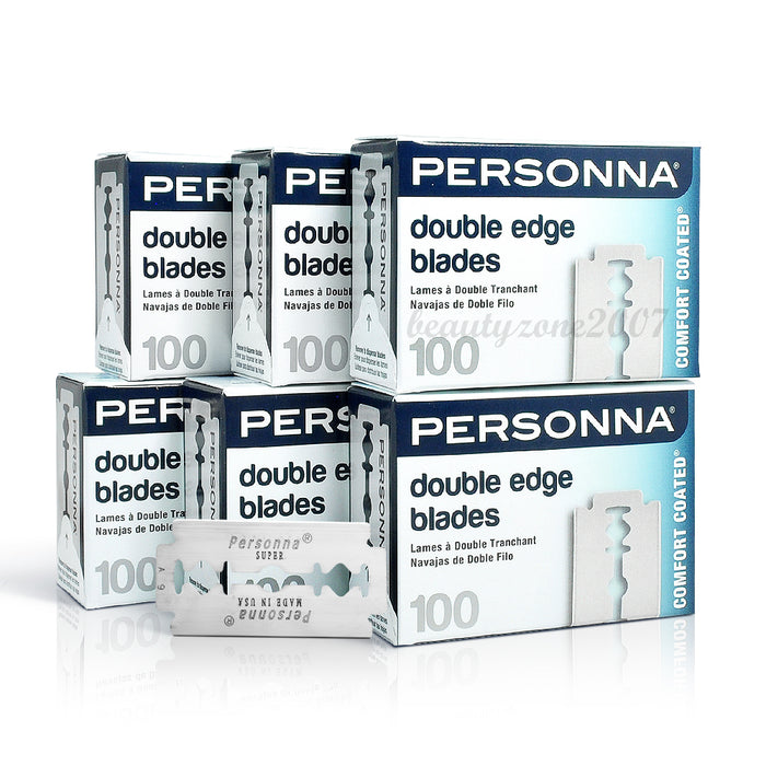 Personna DE Double Edge Razor Blades 100 Count (6 Pack)