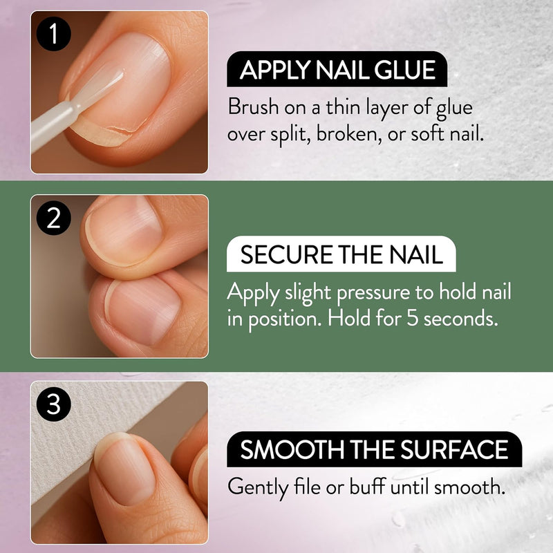 IBD - 5-Second Brush On - Nail Glue (3 Pack)