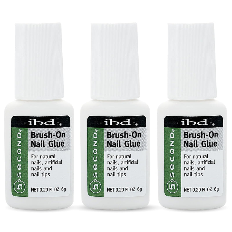 IBD - 5-Second Brush On - Nail Glue (3 Pack)