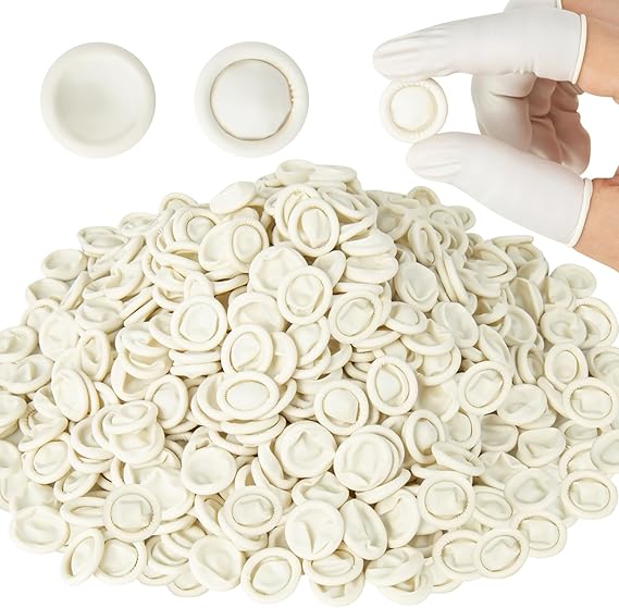 Dedales desechables de látex - Talla mediana - 200 unidades 