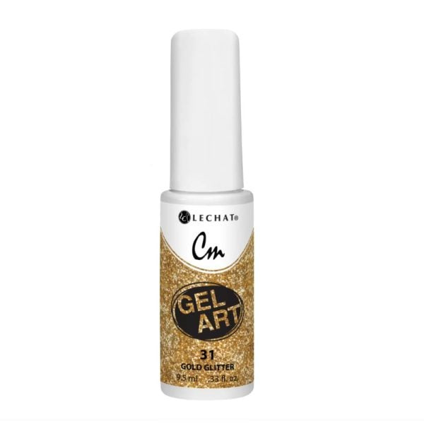 LeChat Gel Art CMG31 Gold Glitter 0.33 oz