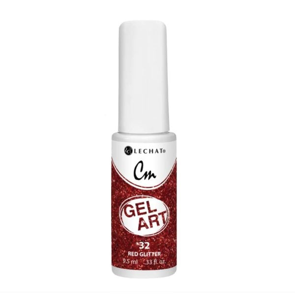 LeChat Gel Art CMG32 Red Glitter 0.33 oz