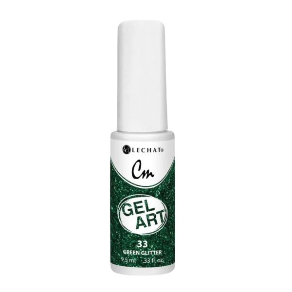 LeChat Gel Art CMG33 Green Glitter 0.33 oz