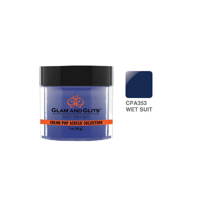 Glam & Glits - Color Acrylic Powder - 353 Wet Suit 1 oz