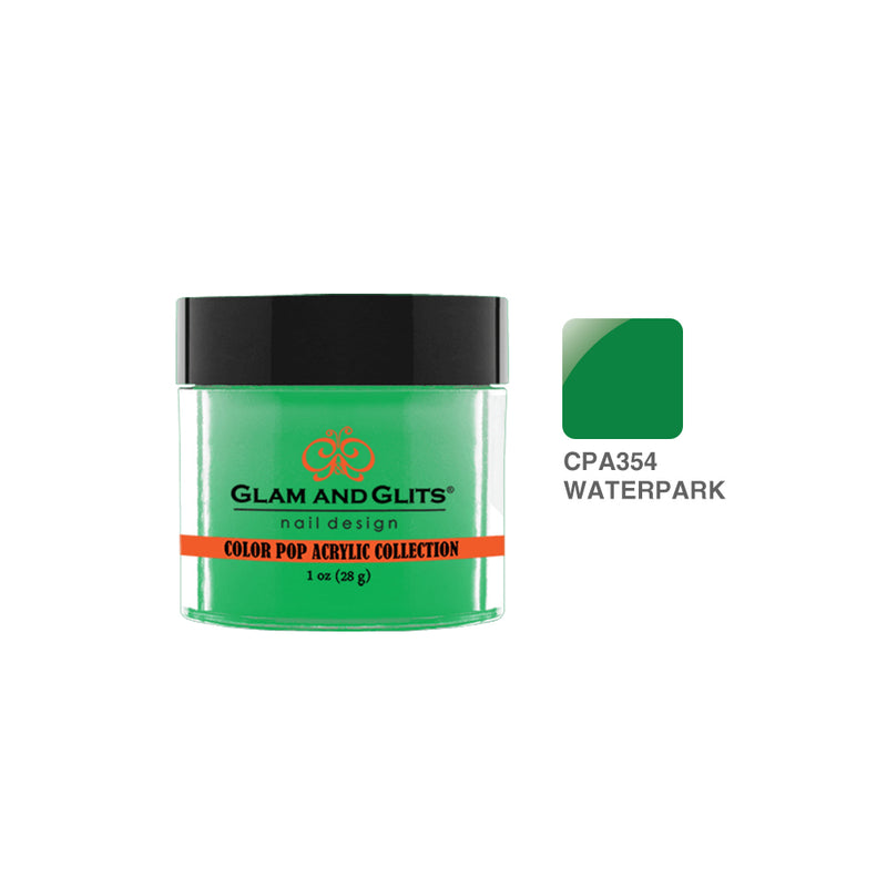 Glam & Glits - Polvo acrílico de color - 354 Waterpark 1 oz