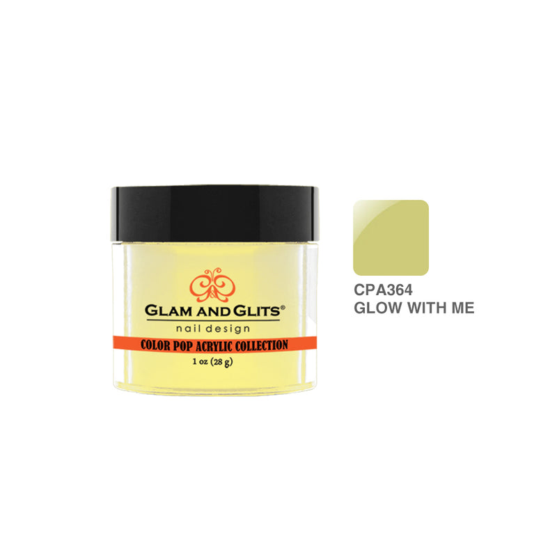 Glam & Glits - Polvo acrílico de color - 364 GLOW WITH ME 1 oz