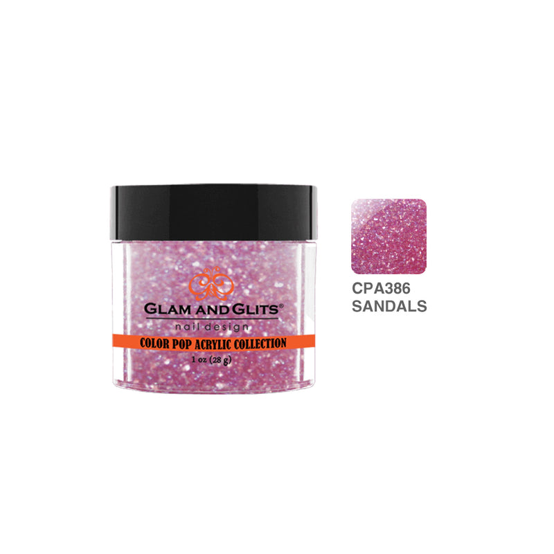 Glam & Glits - Polvo acrílico de color - 386 SANDALIAS 1 oz