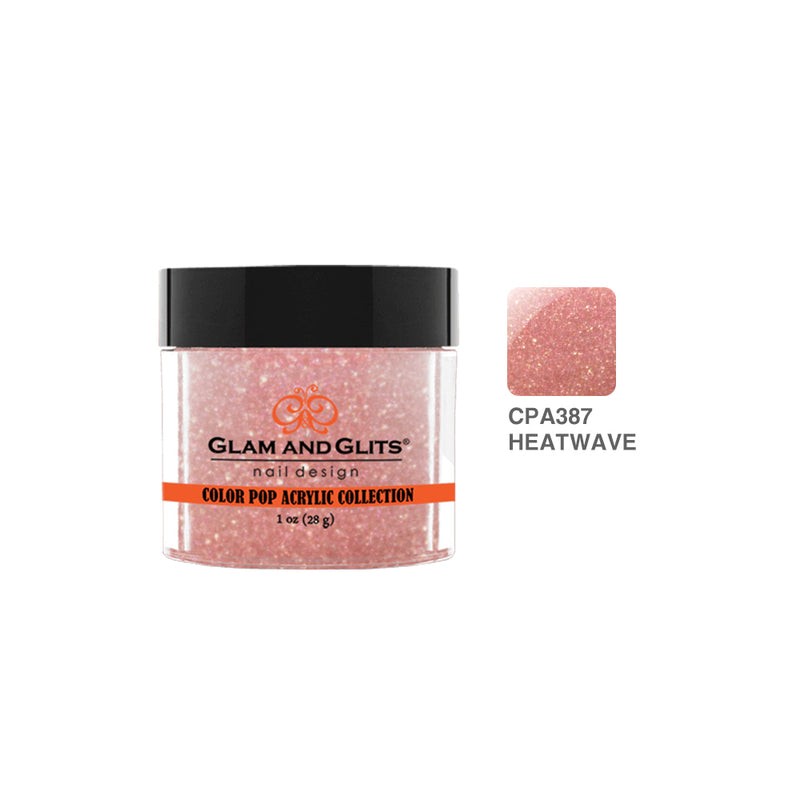 Glam & Glits - Color Acrylic Powder - 387 HEATWAVE 1 oz