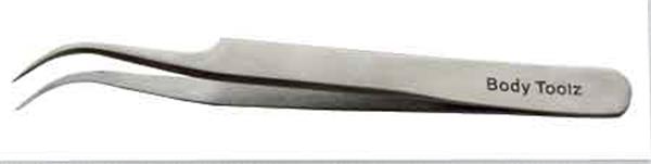 Pinzas Body Toolz #5080 de punta fina curvada - Acero inoxidable
