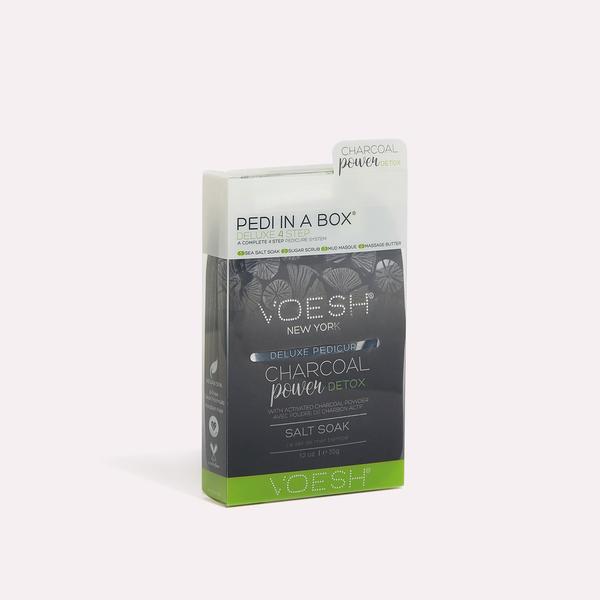Voesh - Pedi in a Box Deluxe 4 Step - Charcoal Detox (24 Pack)