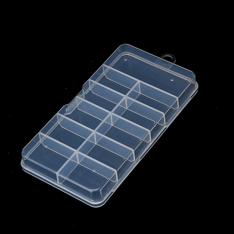 Clear Plastic Empty Slot Clear Soft Plastic Mini Tip Box (6 Pack)