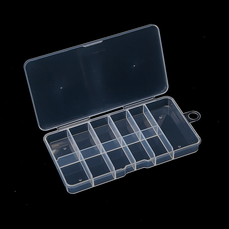 Clear Plastic Empty Slot Clear Soft Plastic Mini Tip Box (6 Pack)
