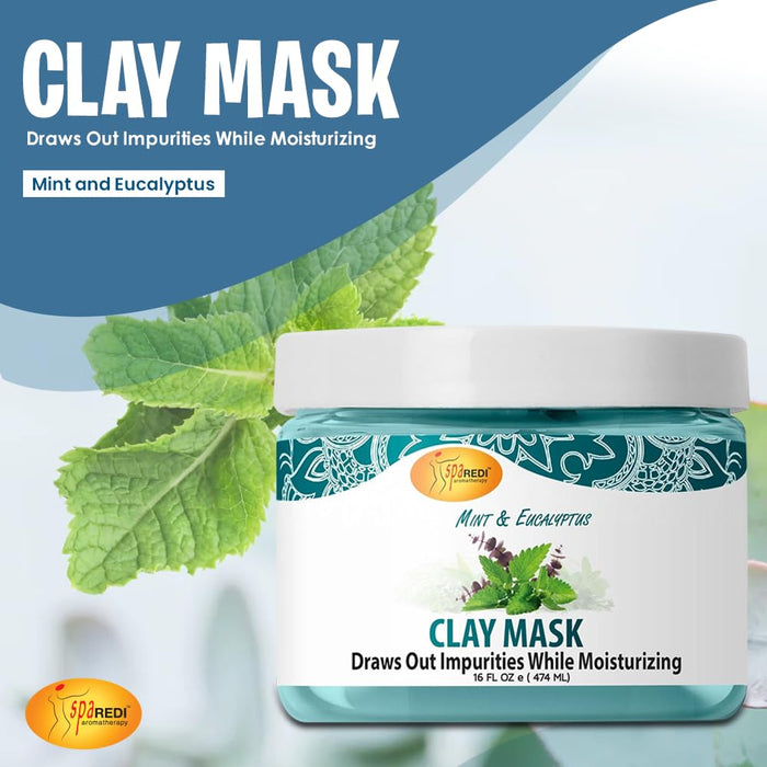 Spa Redi - Pedi Clay Mask - Mint & Eucalyptus 16 oz