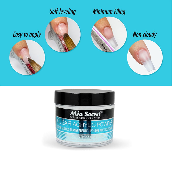 Mia Secret Acrylic Powder - Clear 2oz