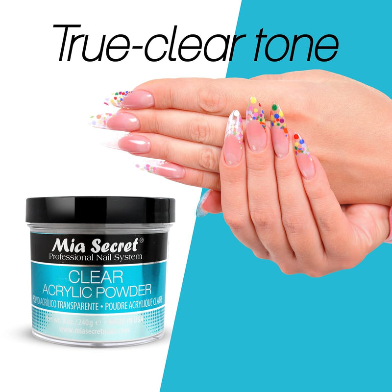 Mia Secret Acrylic Powder - Clear 8 oz