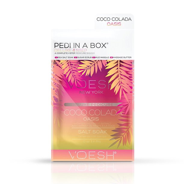 Voesh - Pedi in a Box Deluxe 4 Step - Coco Colada Oasis (12 Pack)
