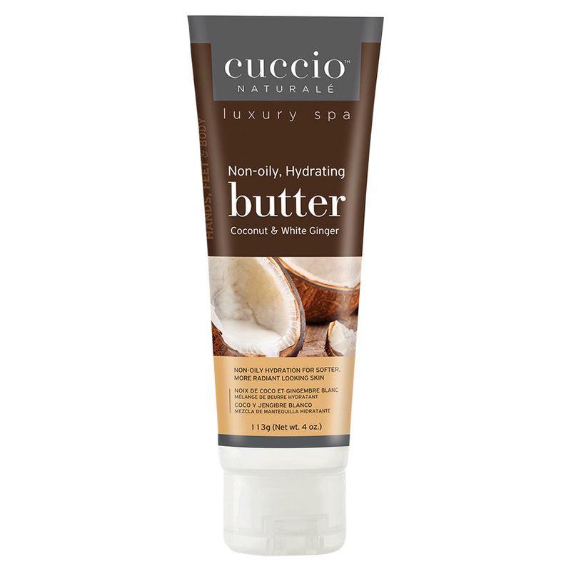 Cuccio Body Cream - Coconut & White Ginger 4 Oz