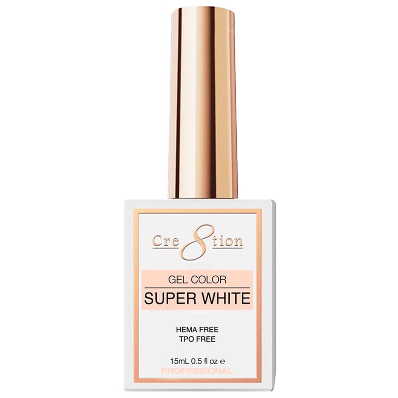 Cre8tion - Soak-Off Gel Polish - Super White 0.5 fl oz