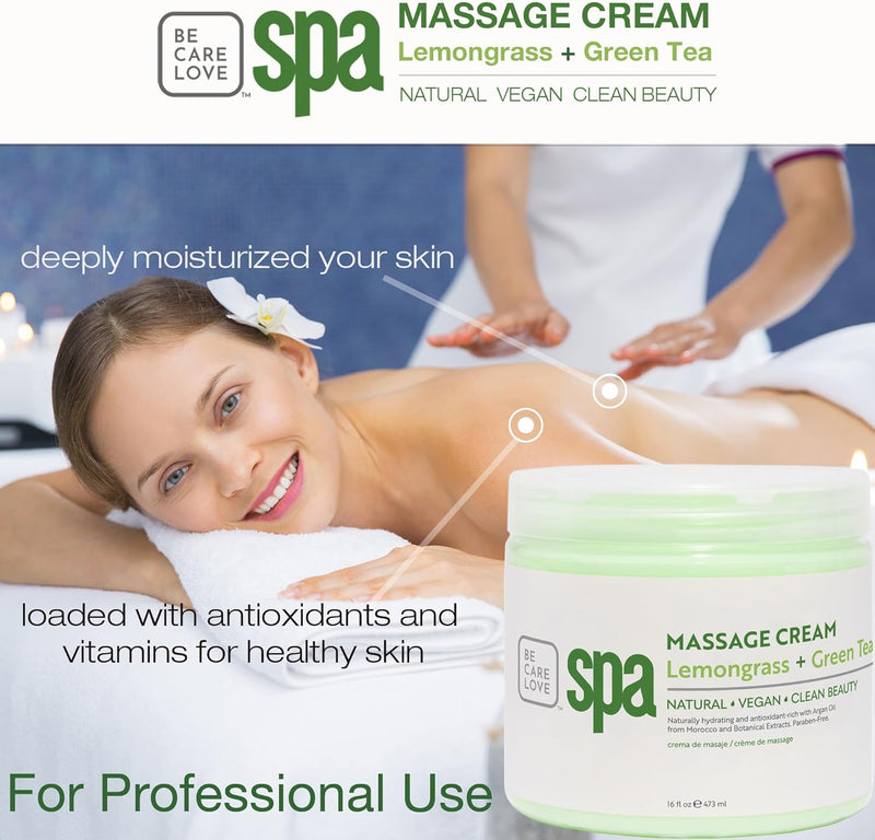 BCL SPA - Crema de Masaje - Hierba Limón + Té Verde 3.8 litros
