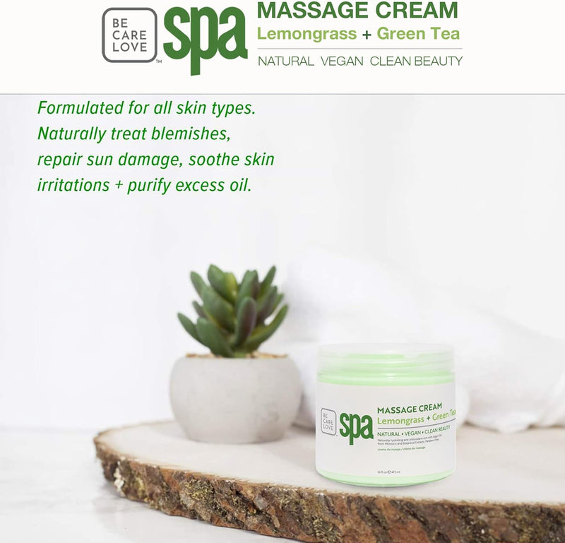 BCL SPA - Crema de Masaje - Hierba Limón + Té Verde 3.8 litros