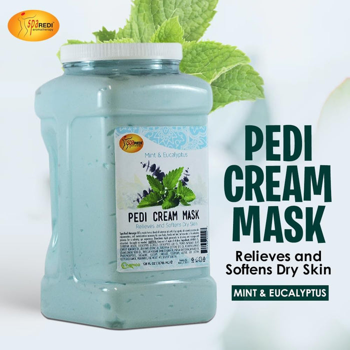 Spa Redi - Pedi Cream Mask - Mint & Eucalyptus 128 oz