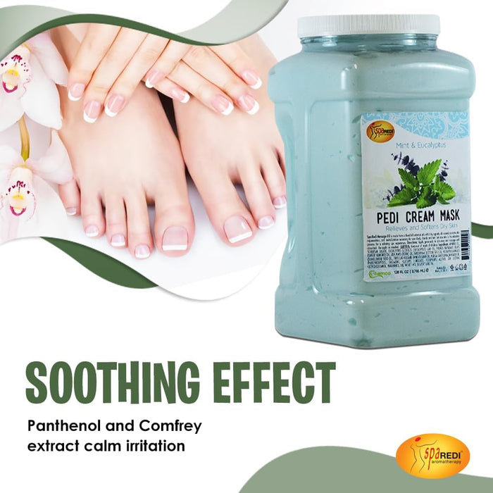 Spa Redi - Pedi Cream Mask - Mint & Eucalyptus 128 oz