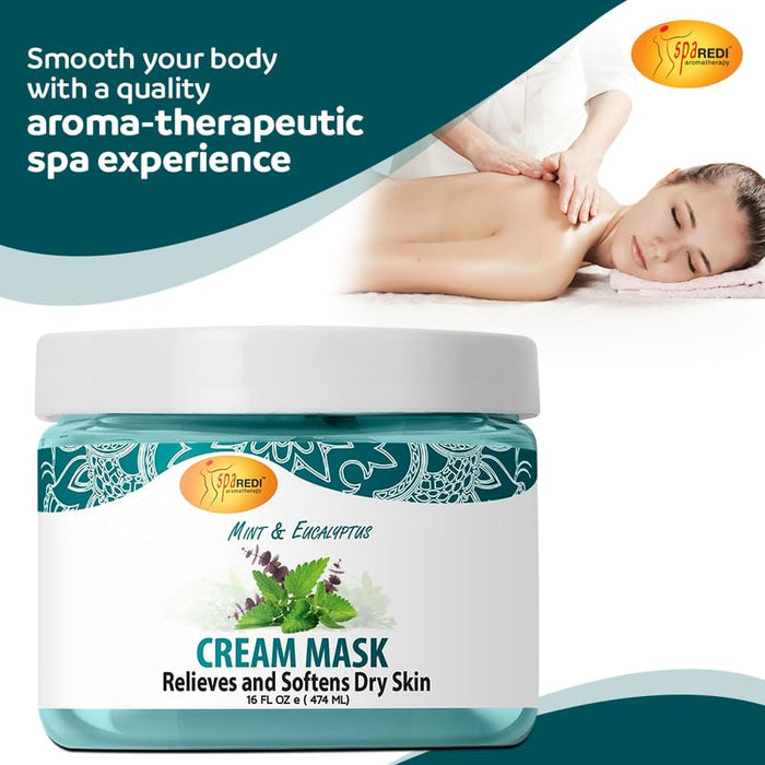 Spa Redi - Pedi Cream Mask -Mint & Eucalyptus 16 oz