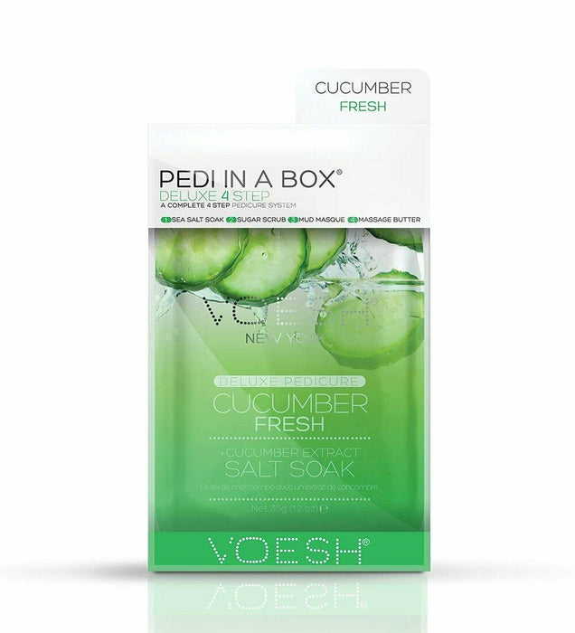 Voesh - Pedi in a Box Deluxe 4 Step - Cucumber Fresh (12 Pack)