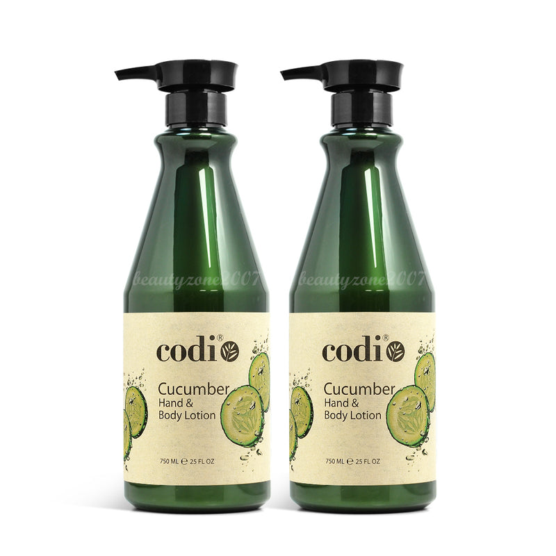Codi - Loción para manos y cuerpo - Pepino 25 oz (Paquete de 2)